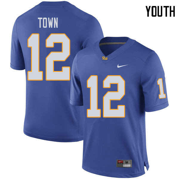 Youth #12 Ricky Town Pittsburgh Panthers College Football Jerseys Sale-Royal